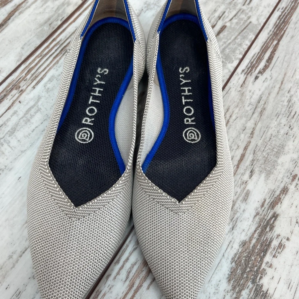 Rothy’s The Point Flax Birdseye Knit Flats - Size 8.5 - Picture 6 of 16